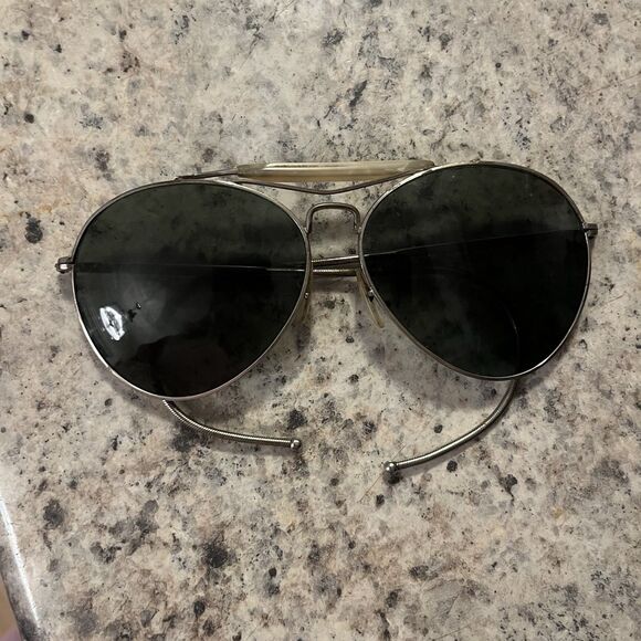 Authentic Vintage US OPTICS Aviator Sunglasses w/ Glass Lenses - Made in Japan